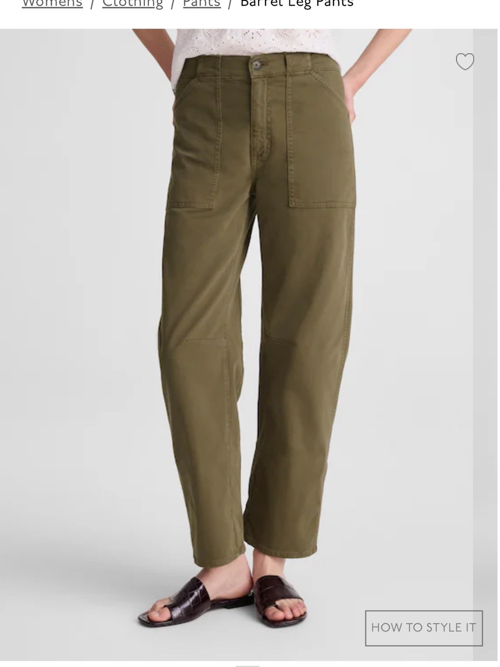 Madewell Olive Green Straight-Leg Utility Pants
